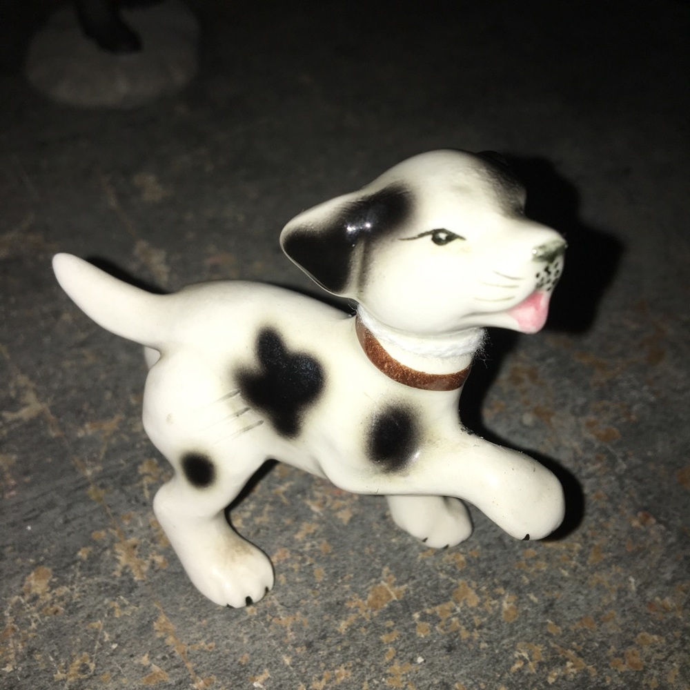 Porcelain dog figurine cute decor